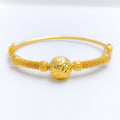 Reflective Contemporary 22k Gold Bangle Bracelet