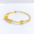 Smooth Geometric 22k Gold Bangle Bracelet