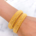 Classy Openable 22k Gold Bangle Pair