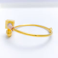 Modern Cube 22k Gold Bangle Bracelet