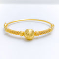 Tasteful Smooth Finish 22k Gold Bangle Bracelet
