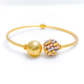 Luxurious Orb 22k Gold Bangle Bracelet