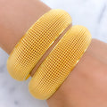 Elevated Gold Dome 22k Gold Bangles