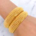 Chic Dressy 22k Gold Bangle Pair