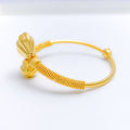 Dressy Asymmetrical 22k Gold Bangle Bracelet