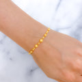 Contemporary 22k Gold Beaded Bracelet