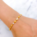 Sophisticated Two-Tone 22k Gold Bracelet