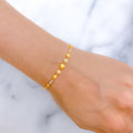 Modern Two-Tone 22k Gold Beaded Bracelet