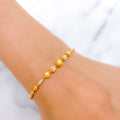 Modern Two-Tone 22k Gold Beaded Bracelet