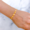 Fancy Glistening 22k Gold Bead Bracelet