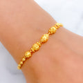 Fancy Glistening 22k Gold Bead Bracelet