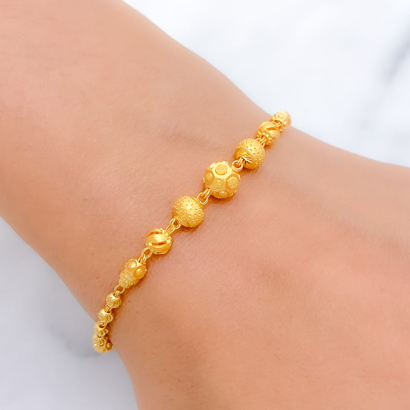 Elegant Sparkling 22k Gold Bracelet