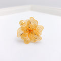 Graceful Floral Statement Ring