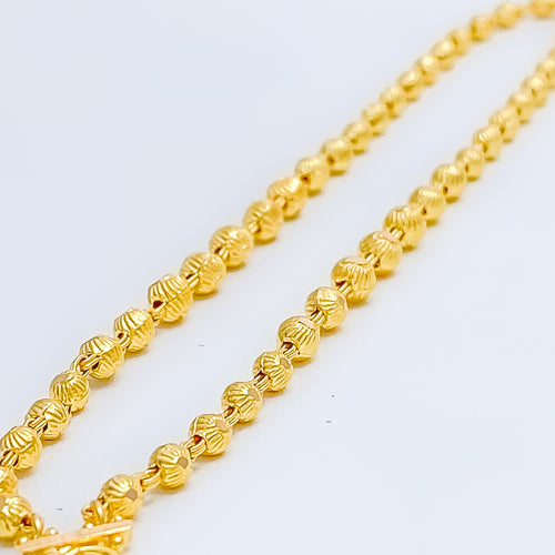 Beaded Dual Row 22k Gold Baby Bracelet