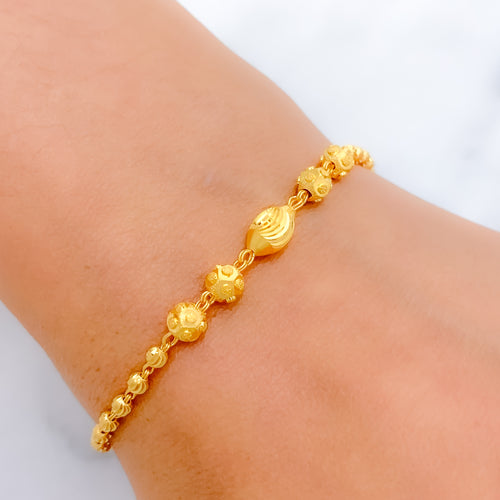 Unique Beaded 22k Gold Bracelet