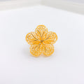 Stately 3D Floral Ring