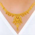 Exclusive Jali Work Chand 22k Gold Necklace Set