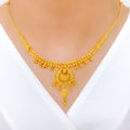 Exclusive Jali Work Chand 22k Gold Necklace Set