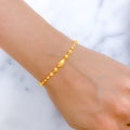 Charming Graduated 22k Gold Bead Bracelet