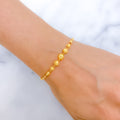 Stylish Multi-Finish 22k Gold Bracelet