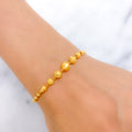 Stylish Multi-Finish 22k Gold Bracelet