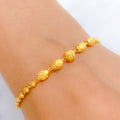 Delightful Adorned 22k Gold Bead Bracelet