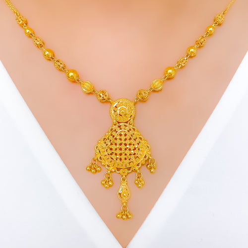 Intricate Gold Bead Work 22k Gold Set