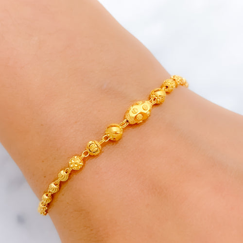 Glossy Sleek 22k Gold Bracelet