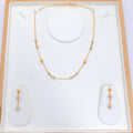Fancy Two-Tone Beaded Necklace Set