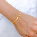 Trendy Reflective 22k Gold Bead Bracelet