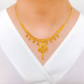 Sparkling Bead Adorned 22k Gold Necklace Set