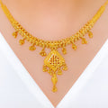 Sparkling Bead Adorned 22k Gold Necklace Set