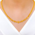 Unique Upscale Sphere 22k Gold Necklace Set