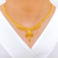 Traditional Festive Drop 22k Gold Necklace Set