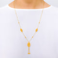 Glistening Netted 22k Gold Necklace Set