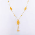 Glistening Netted 22k Gold Necklace Set