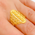 Exclusive Floral Cluster 22k Gold Ring