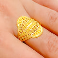 Opulent Oval 22k Gold Ring