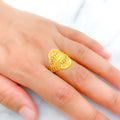 Opulent Oval 22k Gold Ring