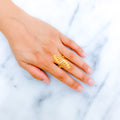 Exclusive Elongated Petal 22k Gold Ring