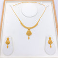 Graceful Hanging Gold Necklace Set
