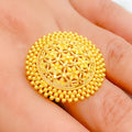 Impressive Blooming Flower 22k Gold Ring