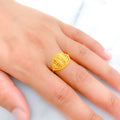 Refined Marquise Shaped 22k Gold Ring