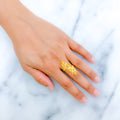 Bold Asymmetrical 22k Gold Ring