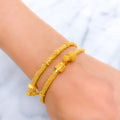 Intricate Slender Pipe 22k Gold Bangles