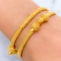 Classy Decorative Pipe 22k Gold Bangles