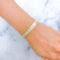 High Finish Textured 22k Gold Bangle Bracelet