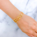 Contemporary Orb Wire 22k Gold Bracelet