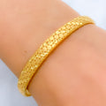 Mod Smooth Finish Reversible 22k Gold Bangle