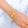 Upscale Shimmering Orb 22k Gold Bracelet